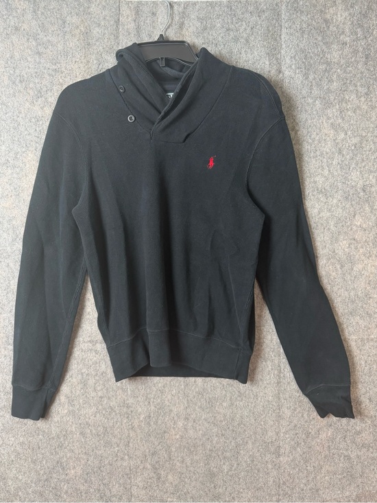 Ralph Lauren Other - Polo Ralph Lauren Men Small Black Shawl Collar Pullover with Red Pony